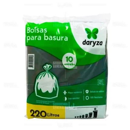 Bolsas Para Basura Negras 220 L Pqt x 10 Und