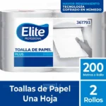 Papel Toalla Una Hoja Plus Elite 2 Rollos x 200 M